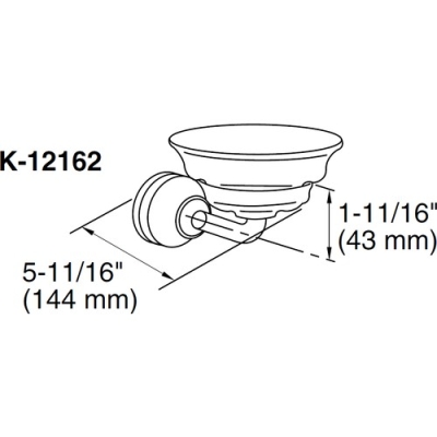 Kohler - Kohler Sabunluk Duvara Monte Fairfax Seramik, Krom