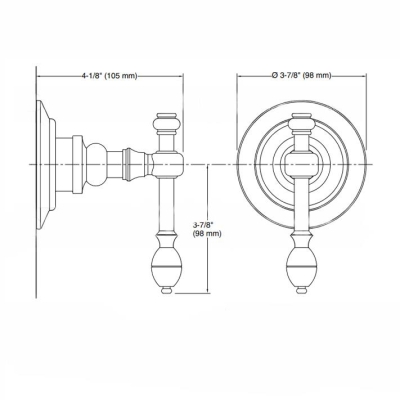 KOHLER - Kohler Gizli Taharat - Açma Kapama Valfi Ankastre Dış Kapak Antique Altın Ük