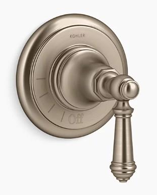 KOHLER - Kohler Gizli Taharat - Açma Kapama Valfi Ankastre Dış Kapak Artifacts Fırç. Bronz - 3