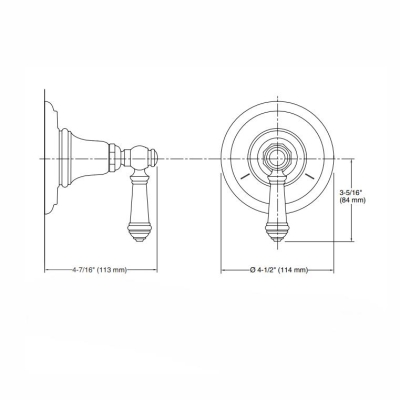 KOHLER - Kohler Gizli Taharat- Açma Kapama Valfi Ankastre Dış Kapak Artifacts Oil-Rubbed Bronze