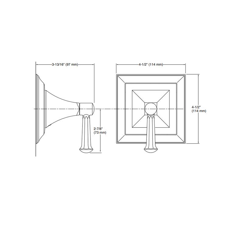 Kohler Gizli Taharat - Açma Kapama Valfi Ankastre Dış Kapak Memoirs Krom Ük - 10KOH-T10423-4S-CP