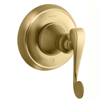KOHLER - Kohler Gizli Taharat - Açma Kapama Valfi Ankastre Dış Kapak Revival Scroll Handle Altın Ük - 4