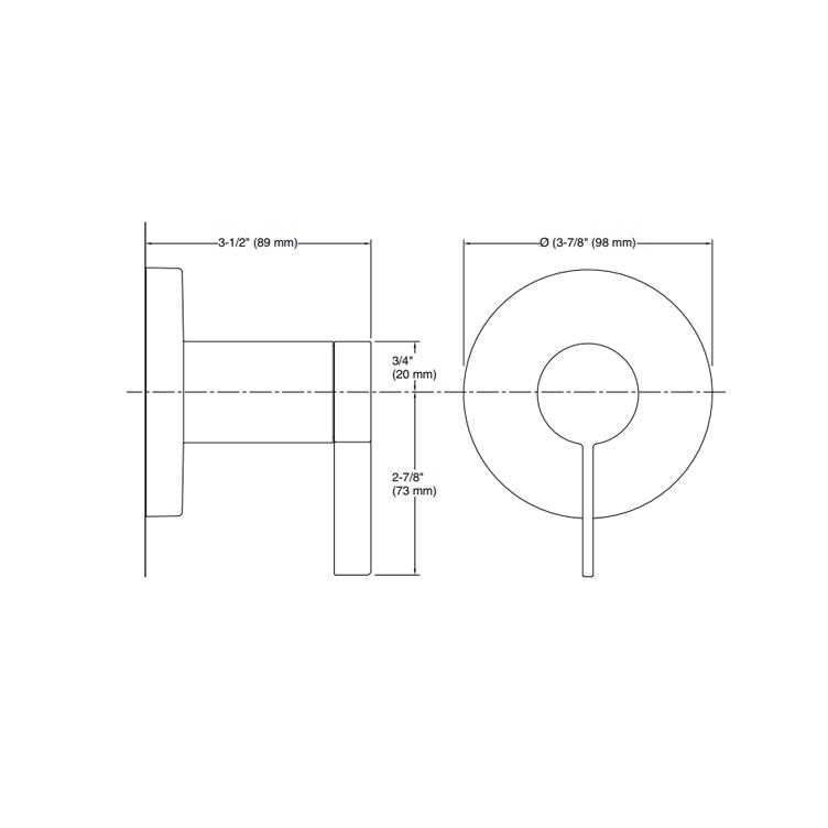 Kohler Gizli Taharat - Açma Kapama Valfi Ankastre Dış Kapak Stıllness Krom Ük - 10KOH-T10943-4-CP