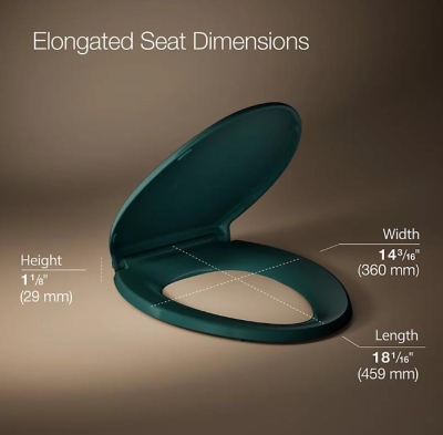 Kohler Klozet Kapağı Memoirs Stately, Teal - Thumbnail 10KOH4733-RL-17