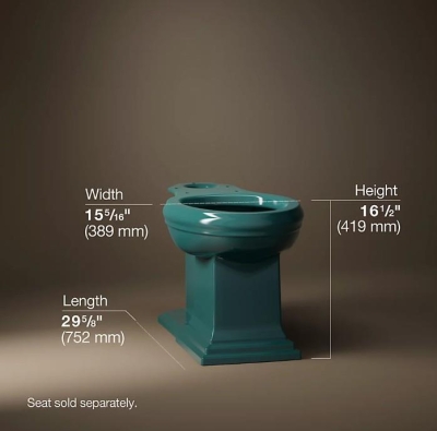 Kohler Klozet Rezervuarı Memoirs Stately, Teal - Thumbnail 10KOH4434-17