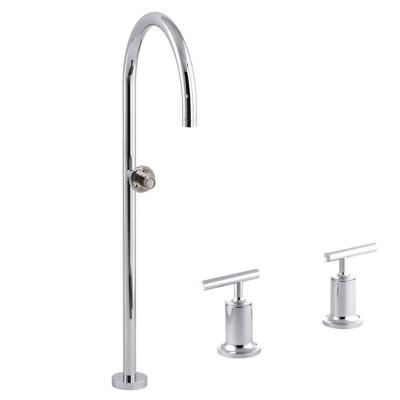 Kohler - Kohler Küvet Dolum Purist Gaga Takımı Yerden Krom - 2