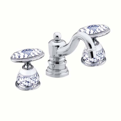 Kohler - Kohler Lavabo Bataryası Ankara Desenli Porselen Volan