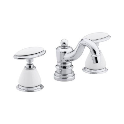 Kohler - Kohler Lavabo Bataryası Antique Beyaz Porselen Volanlı - 1