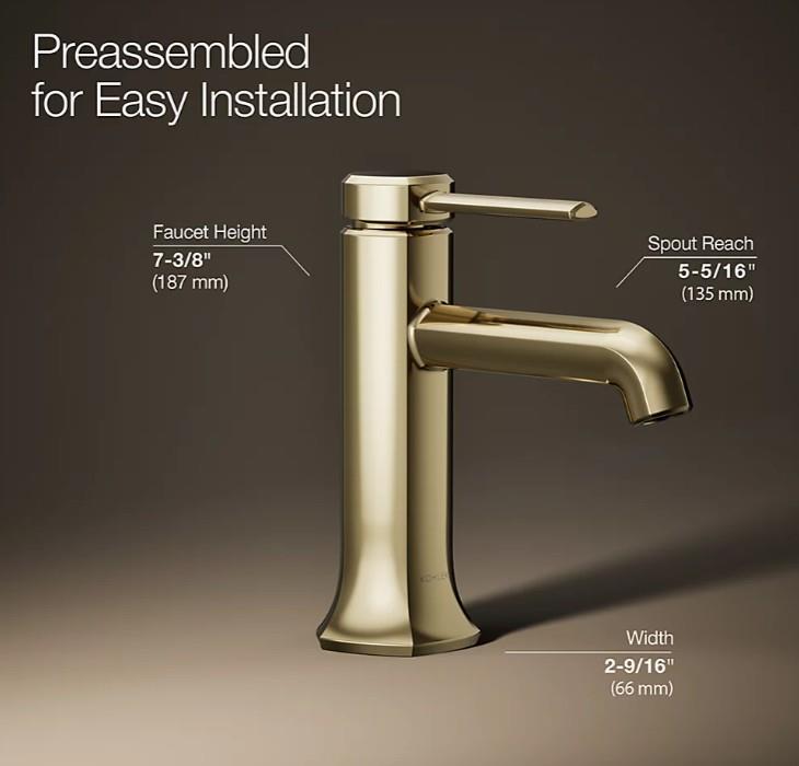 Kohler Lavabo Bataryası Occasion, French Gold - 10KOH27000-4K-AF