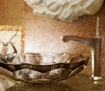 Kohler Lavabo Briolette Cam Çanak Translucent Stone - Thumbnail 10KOH2373-TG8