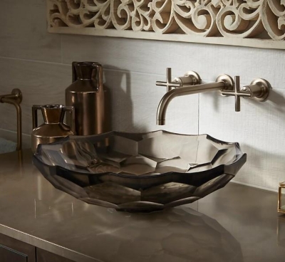 Kohler Lavabo Briolette Cam Çanak Translucent Stone - Thumbnail 10KOH2373-TG8