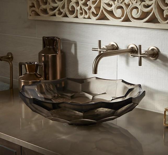 Kohler Lavabo Briolette Cam Çanak Translucent Stone - 10KOH2373-TG8