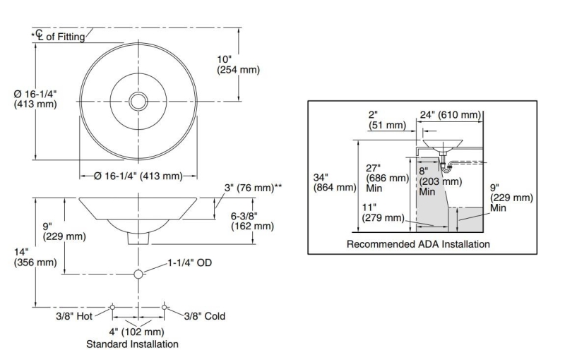 Kohler Lavabo Çanak Botanical Study Conical Bell - 10KOH14223-BT-0