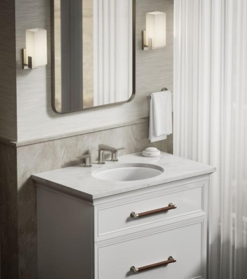 Kohler Lavabo Caxton Tezgahaltı Oval Beyaz - Thumbnail 10KOH-2210-00000