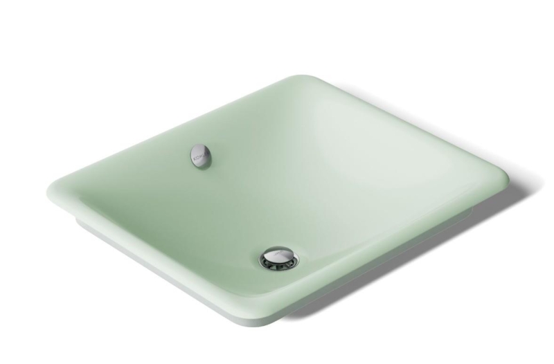 Kohler Lavabo Iron Plains Döküm Banyo Lavabosu Kavak Yeşil - 10KOH5400-PAG-42