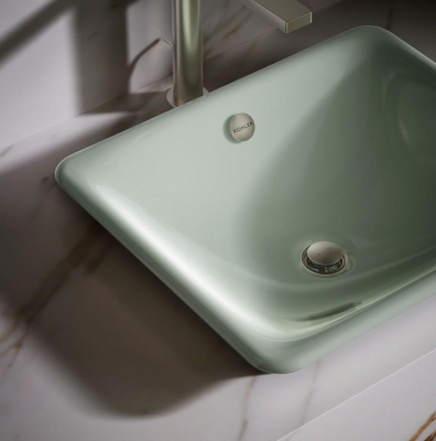 Kohler Lavabo Iron Plains Döküm Banyo Lavabosu Kavak Yeşil - Thumbnail 10KOH5400-PAG-42