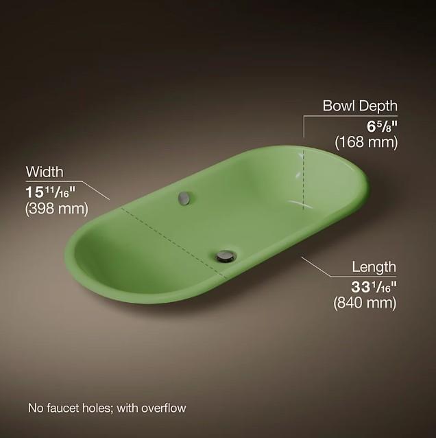 Kohler Lavabo Iron Plains Fresh Yeşil - 10KOH20213-PFG-34