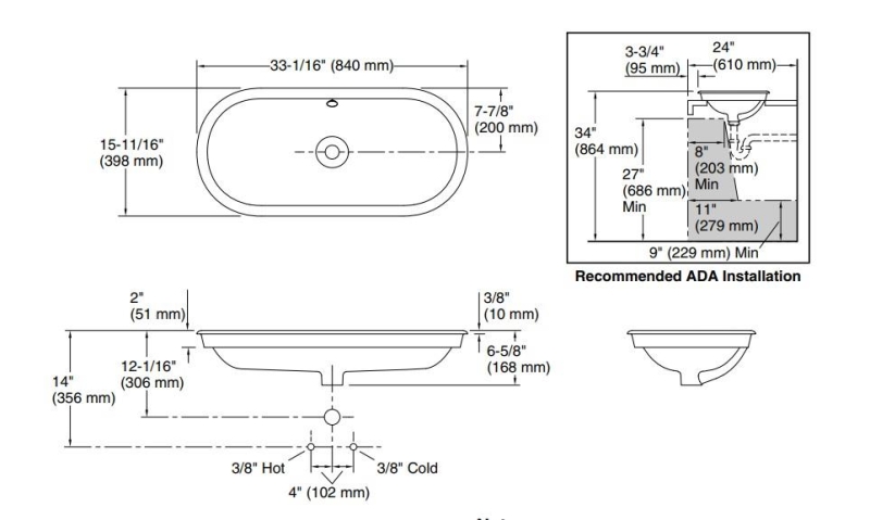 Kohler Lavabo Iron Plains Fresh Yeşil - 10KOH20213-PFG-34