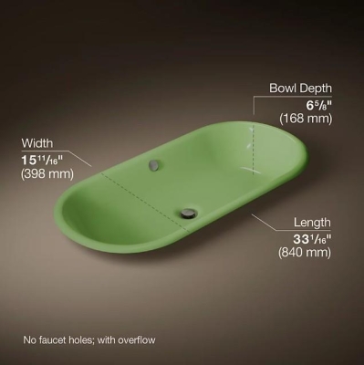 Kohler Lavabo Iron Plains Fresh Yeşil - Thumbnail 10KOH20213-PFG-34