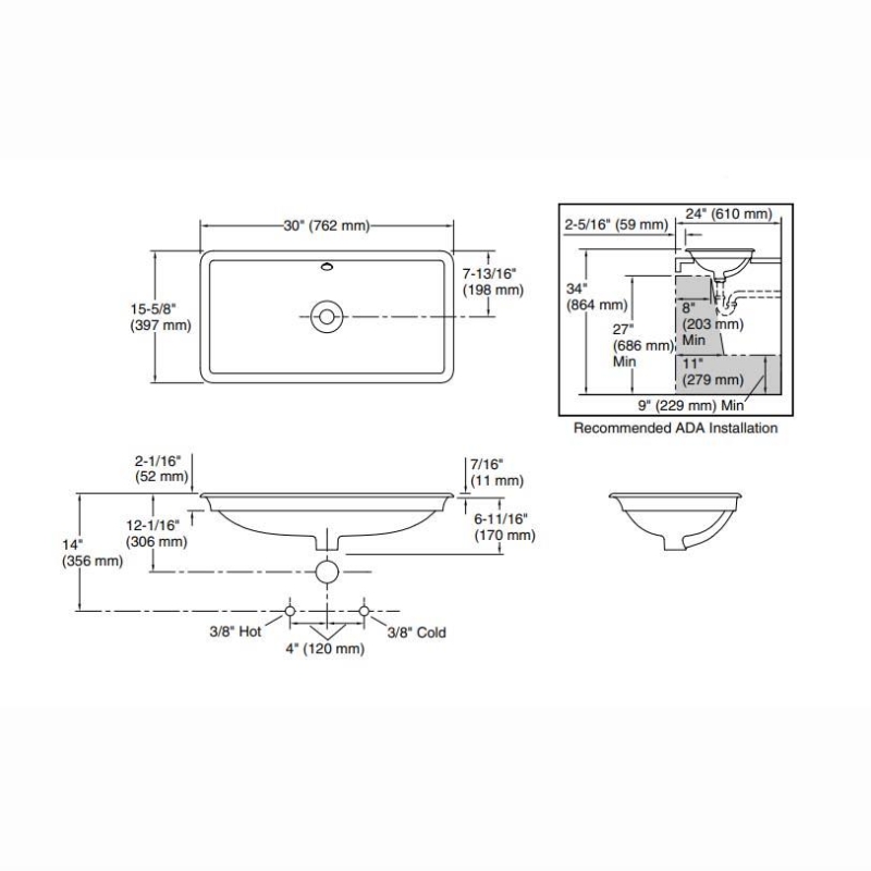 Kohler Lavabo İron Plans Döküm 76 x 40 cm Mürdüm Rengi - 10KOH20212-PL-PLM