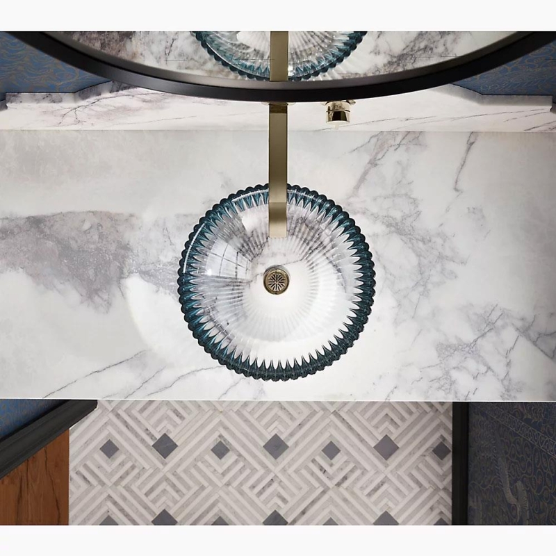 Kohler Lavabo Salute Cam Çanak Translucent Dew - 10KOH28824-TG2