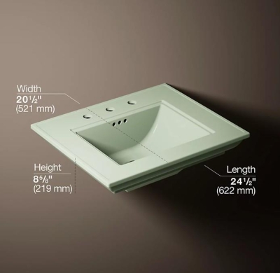 Kohler Lavabo Tezgah Üstü Memoirs Stately, Aspen Green - Thumbnail 10KOH29999-8-42