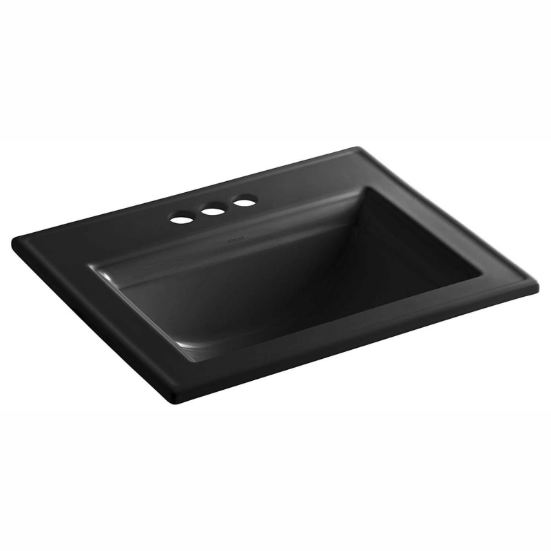 Kohler Lavabo Tezgah Üstü Memoirs Centerset Batarya Uyumlu Siyah - 10KOH2337-4-7