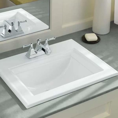 KOHLER - Kohler Lavabo Tezgah Üstü Memoirs Centerset Batarya Uyumlu Siyah