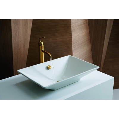 Kohler Lavabo Bataryası Çanak Purist, Modern Brushed Gold - Thumbnail 10KOH14404-4A-BGD