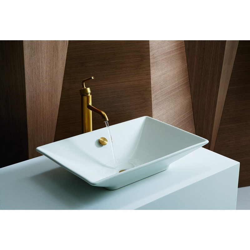 Kohler Lavabo Bataryası Çanak Purist, Modern Brushed Gold - 10KOH14404-4A-BGD