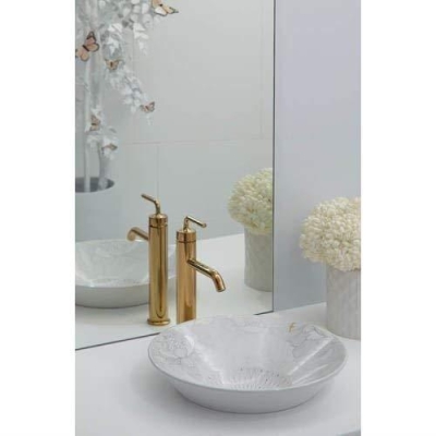 Kohler Lavabo Bataryası Çanak Purist, Modern Brushed Gold - Thumbnail 10KOH14404-4A-BGD