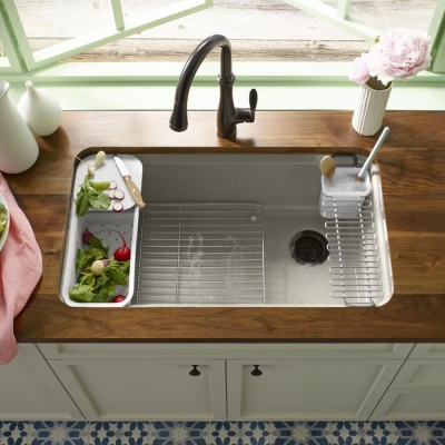 KOHLER - Kohler Riverby Döküm Eviye Beyaz