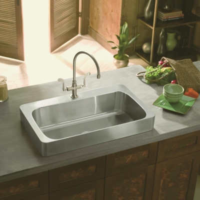 Kohler - Kohler Eviye Verity Paslanmaz Çelik Tezgah Üstü 83.8 x 50.8 cm (1)