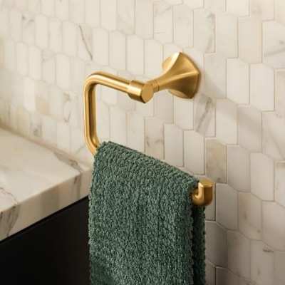 KOHLER - Kohler Yuvarlak Havluluk Occasion, Vibrant Brushed Moderne Brass