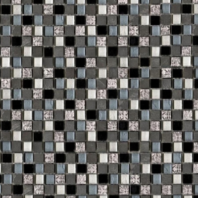 L'antic Colonial Duvar Mozaiği   Imperia Mix Silver Black S 29,8 x 29,8 cm