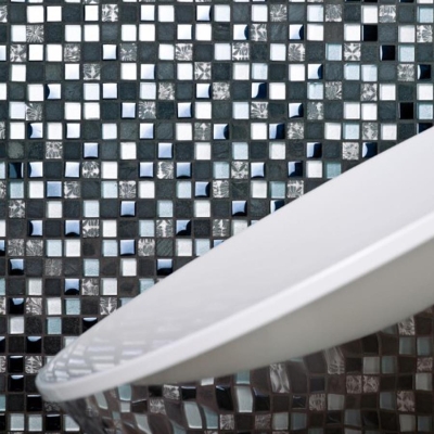 L'antic Colonial Duvar Mozaiği   Imperia Mix Silver Black S 29,8 x 29,8 cm (1)