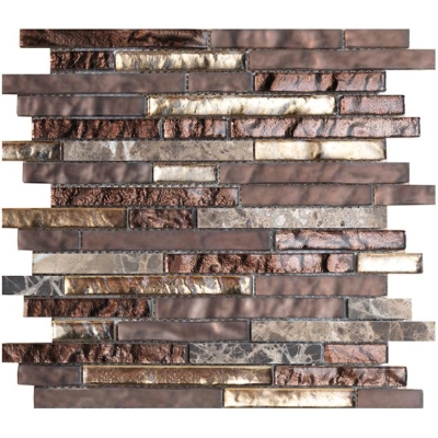 ANTIC COLLANIAL - L'antic Colonial Duvar Mozaiği Treasures Bronz Emperador Strip 29,2 x 30,4 cm - 3