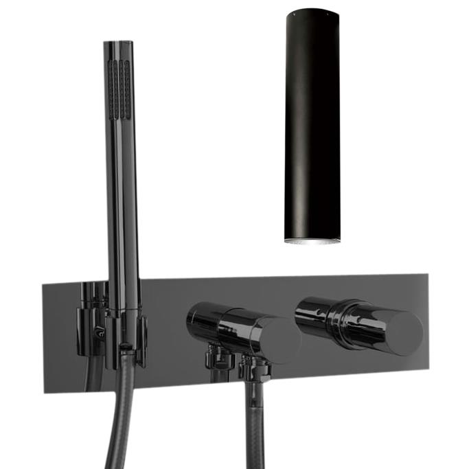 Bonomi Light IŞIKLI Tepe Duşlu Duş Sistemi Siyah - 10BON112650SH