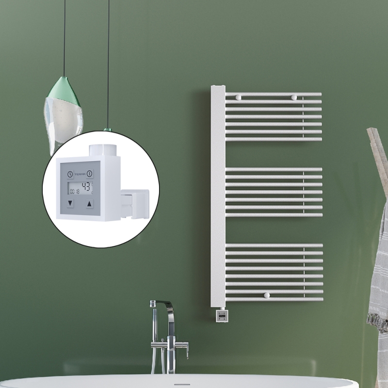 MALE Elektrikli Havlupan 600x1190 Beyaz (KTX3 Termostat) 1000W Spiral Kablolu - 1MAL06001190B1PE7100-K