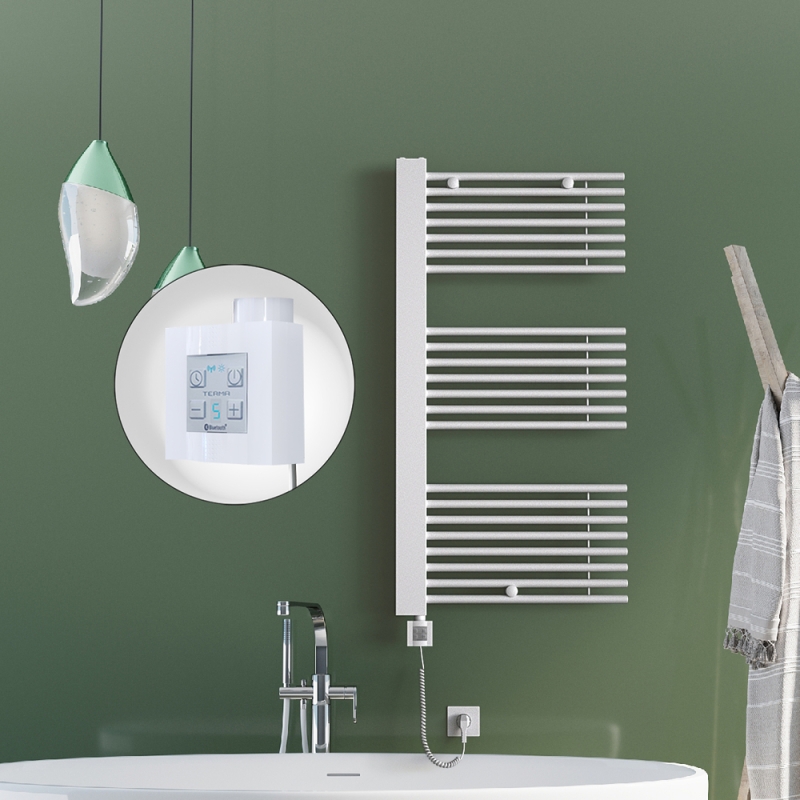 MALE Elektrikli Havlupan 600x1190 Beyaz (KTX4 Termostat) 1000W Spiral Kablolu - 1MAL06001190B1PEC100-K