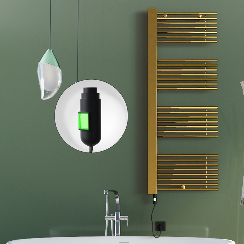 MALE Elektrikli Havlupan 600x1600 Altın (On/Off Düğmeli) 600W - 1MAL06001600K2PE1060