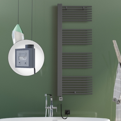 Radiva - MALE Elektrikli Havlupan 600x1600 Antrasit (KTX3 Termostat) 1000W (1)