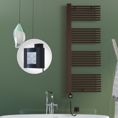 Radiva - MALE Elektrikli Havlupan 600x1600 Bakır Eskitme (KTX4 Termostat) 600W Spiral Kablolu