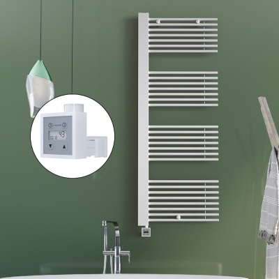 Radiva - MALE Elektrikli Havlupan 600x1600 Beyaz (KTX3 Termostat) 1000W Spiral Kablolu