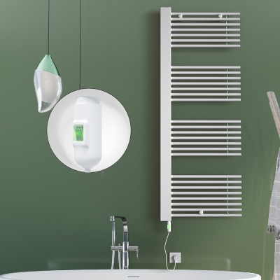 Radiva - MALE Elektrikli Havlupan 600x1600 Beyaz (On/Off Düğmeli) 900W (1)