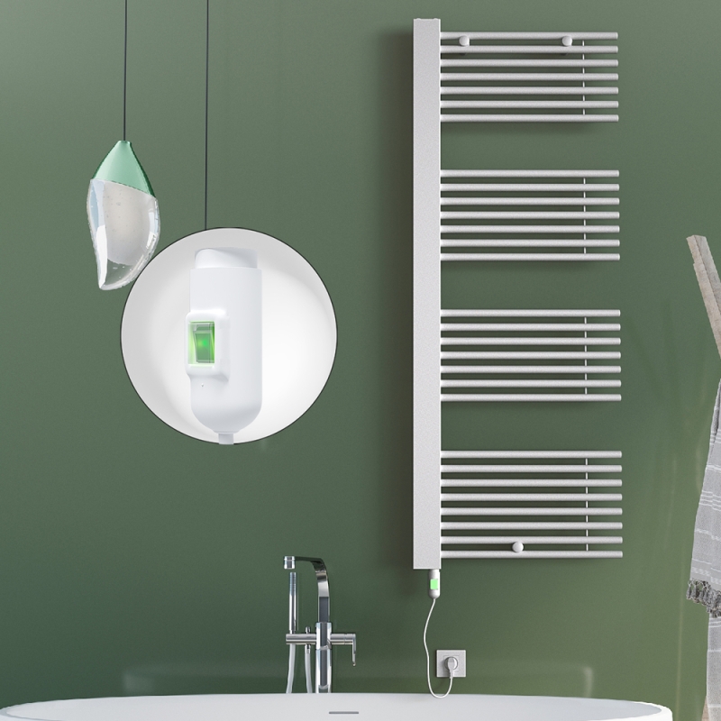 MALE Elektrikli Havlupan 600x1600 Beyaz (On/Off Düğmeli) 900W - 1MAL06001600B1PE1090