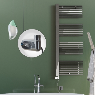 Radiva - MALE Elektrikli Havlupan 600x1600 Krom (Thesis Termostat) 600W (1)