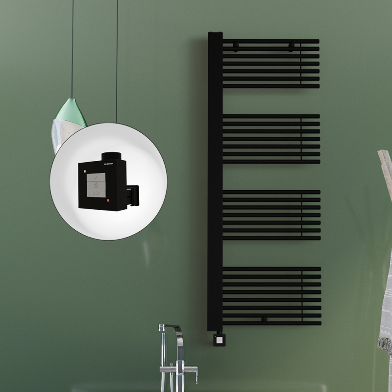 MALE Elektrikli Havlupan 600x1600 Siyah (KTX1 Termostat) 1000W Spiral Kablolu - 1MAL06001600B3MEB100-K