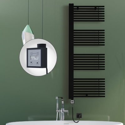 Radiva - MALE Elektrikli Havlupan 600x1600 Siyah (KTX3 Termostat) 1000W (1)