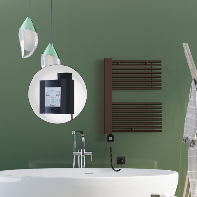 Radiva - MALE Elektrikli Havlupan 600x800 Bakır Eskitme (KTX4 Termostat) 300W Spiral Kablolu